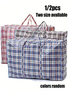 Extra Large Durable Moving Storage Bag, Reusable Zippered Organizer for Clothes, Bedding, Travel, Jewelry, Beach, Office, School