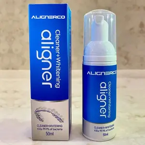 Aligner Cleaner + Whitener by ALIGNERCO | Foam Cleanser for Aligners | Whitens Teeth