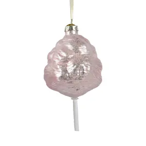 Glass Cotton Candy Ornament