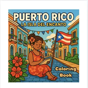 Puerto Rico Coloring Book | Boricua Culture Art | Latin Heritage Gift