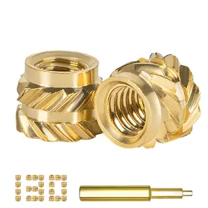 130 count Threaded Inserts Heat Set Inserts Kit M3x4x5 Brass Insert Nut with Soldering Iron Tip for 3D Printed Plastic Materials