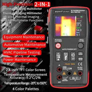 Zt-R01 Handheld HD Dual-Function Infrared Thermometer Multimeter Industrial Circuit Board Floor Heating Repair Thermal Imaging Instrument