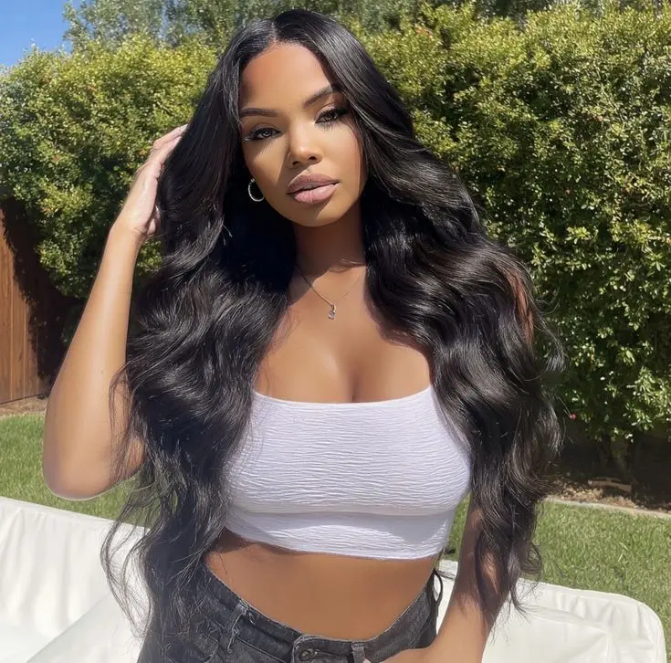Tuneful 13x6 HD Trandparent Lace Front Hair Wigs Natural Black Body Wave 180% Density Pre Plucked Lace Frontal Wigs for Women