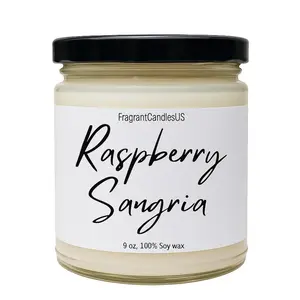 Raspberry Sangria Candle – Funny Candle Gift for Best Friend | Sweet Long-Lasting Highly Scented Soy Candle | Friendship Gift, Holiday Gift, or Birthday Gift for Her | Handmade Candle, Birthday gifts for sisters, girlfriend, boyfriend, husband natural