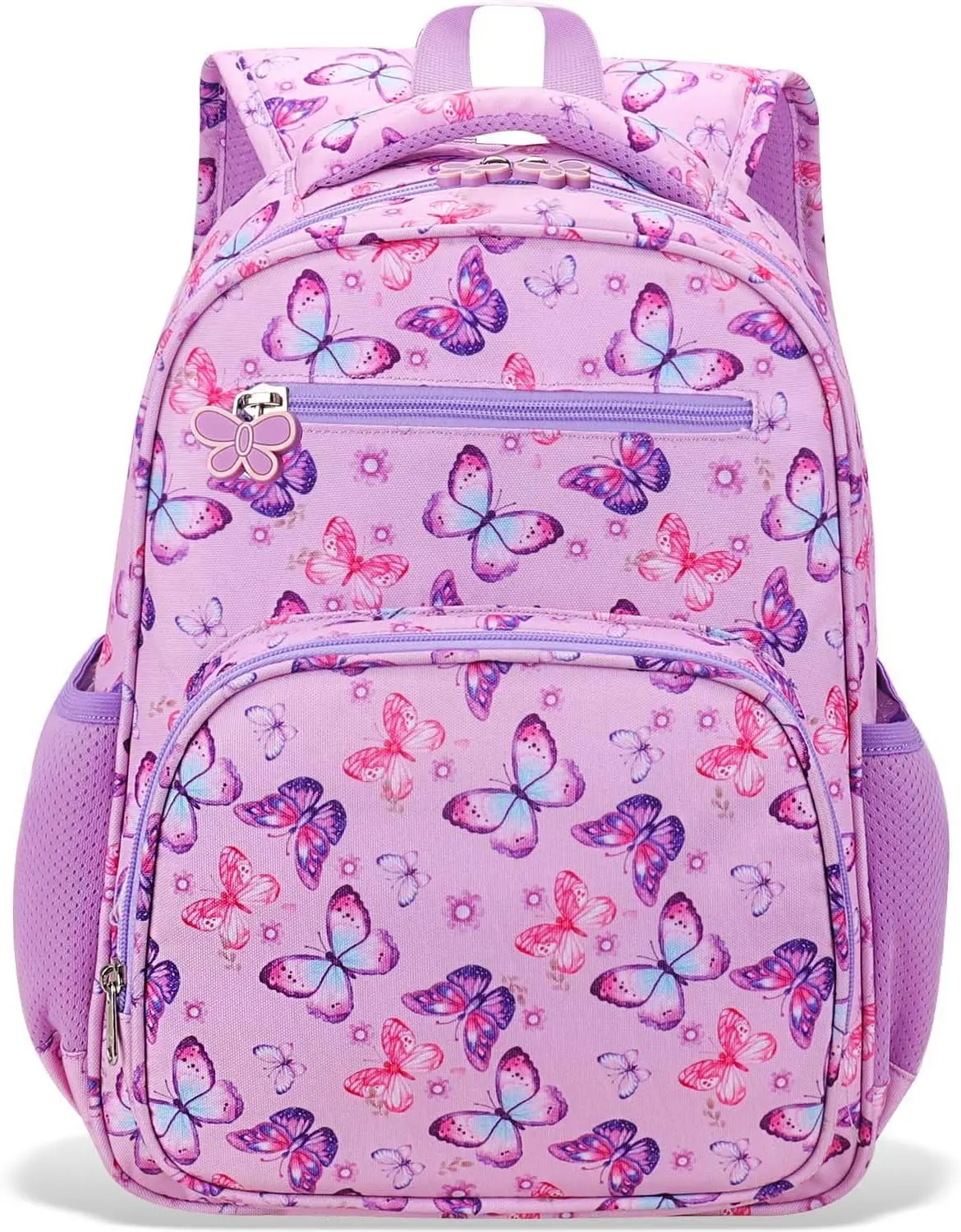 Kids Backpack for Girls - Girls Backpack 3-8 Ages Butterfly for Kids 15 Inch School Bookbag for Kindergarten Elementary School Bookbag for Girl 1st 2nd Grade