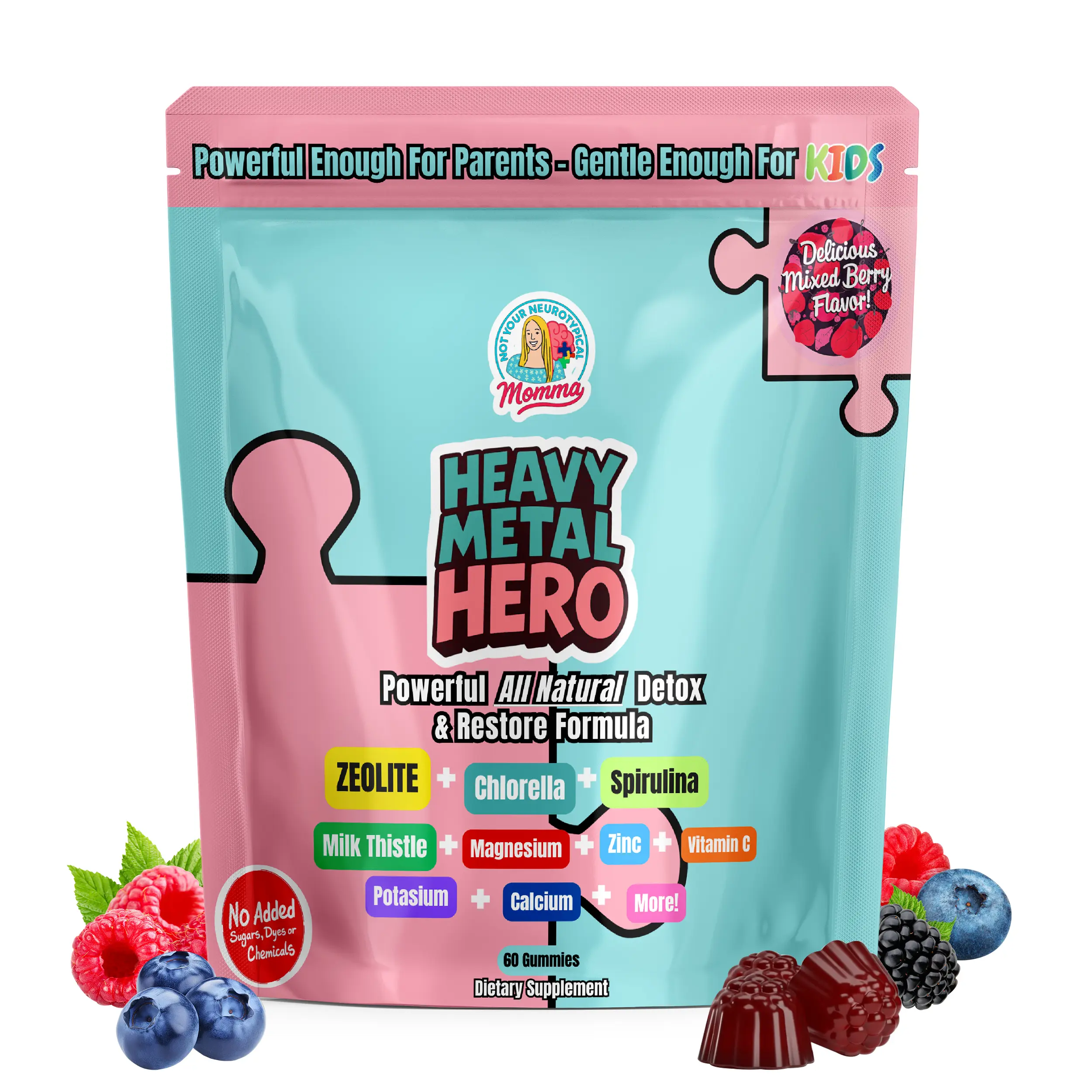 Zeolite Heavy Metal Detox Gummies, Microplastic Detox, 100% Natural Organic Formula - Safe For Kids & the Whole Family
