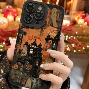 Ghost Halloween Compatible Apple 16 Pro Max Phone Case Cross-Border iPhone 15 Ins Style 14/13 European and American 12