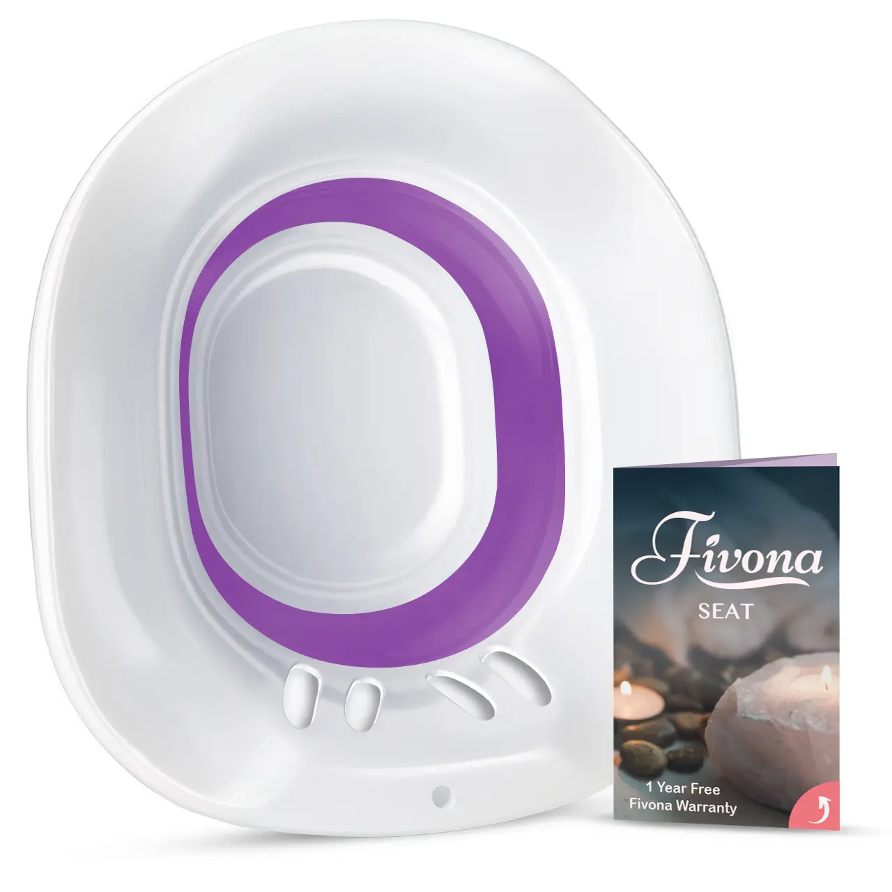 Fivona Sitz Bath Seat for Soaking - Expandable Seat - Collapsible Basin - BPA Free Temperature Resistant - Universal Fit - Postpartum Care & Soothing Hemorrhoids Relief - Yoni Steam Seat