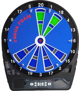 Soft Tip Dartboard Overlay – Cricket Trainer (Red, White, Blue, 15.5")