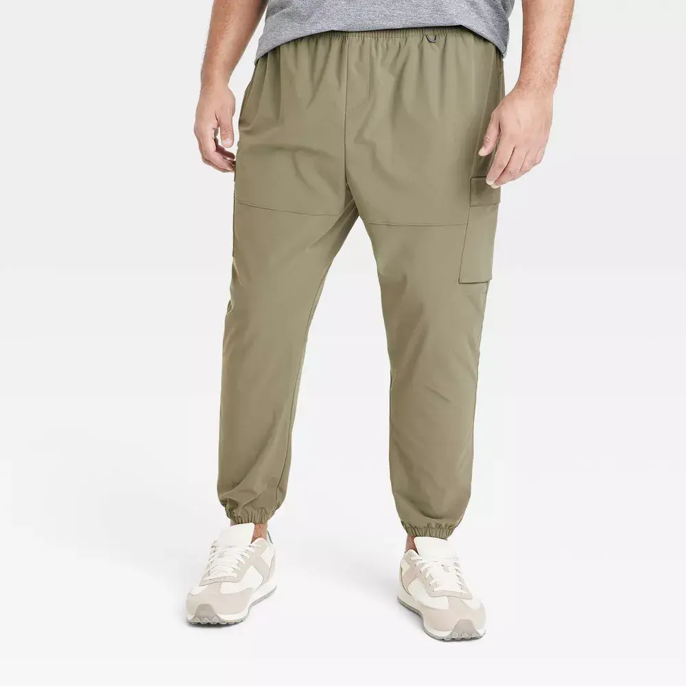 All In Motion Men's Utility Cargo Joggers Gym Pants Quick Drying