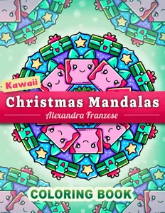 Kawaii Christmas Mandalas Coloring Book: Fun Seasonal Holiday Activity Pages to Color, Adorable Animals and Winter Scenes, Easy for Adults and Kids to Use (Icon Mandala Coloring Books), Paperback