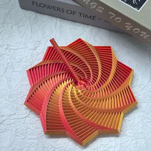 3D Printed Radish Tower Polygon Spiral Stress Relief Toy, Creative Visual Puzzle Desktop Ornament, Relieve Anxiety and Relax, Stress Relief Decoration