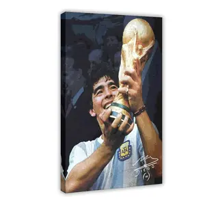Football Diego Maradona II Canvas Poster Wall Art Decoration For Home Bedroom Office Living Dorm Room Decor Boys Girls Gift