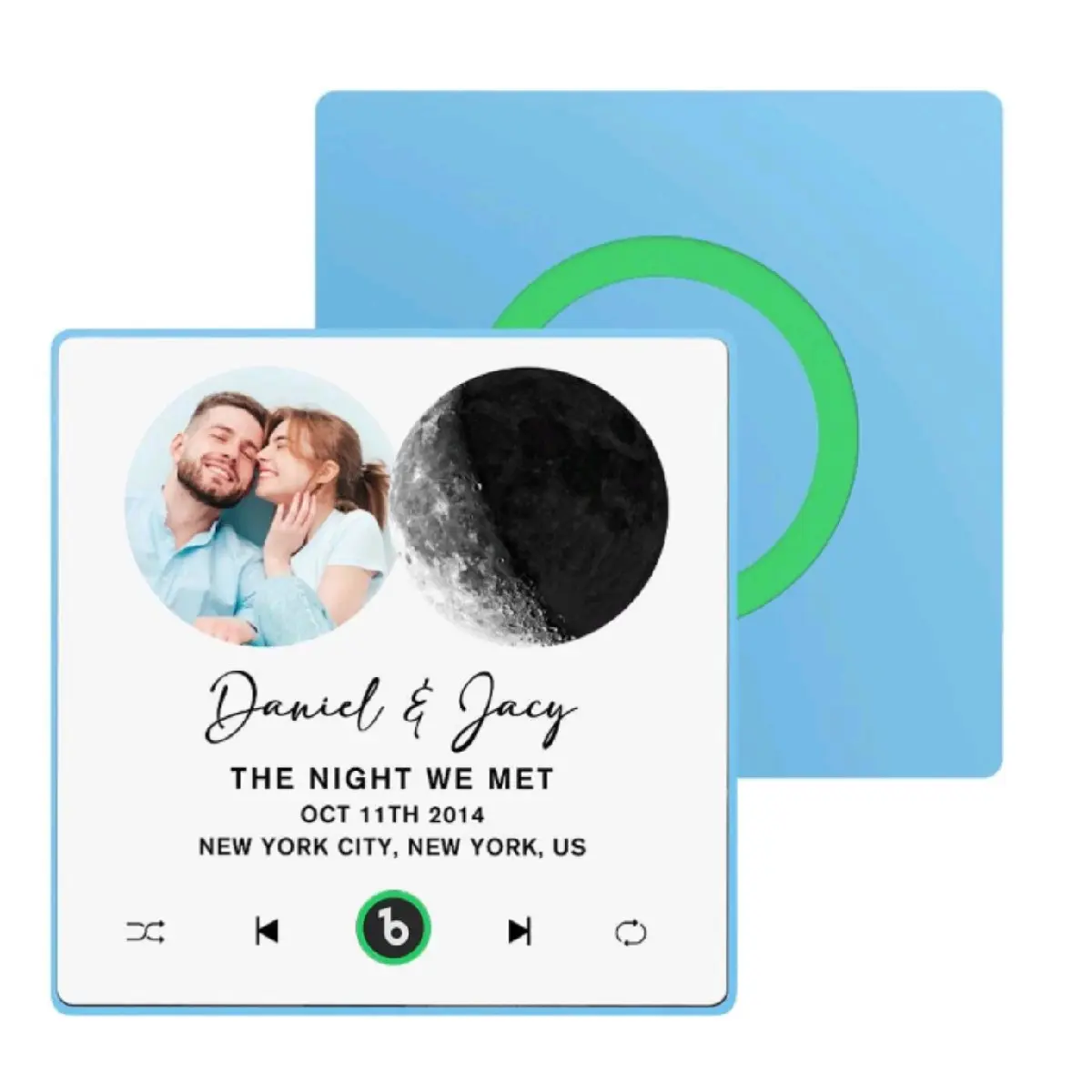 Custom Bluetooth FridgeBeats Music Song Playing Moon Phase Refrigerator Magnet - Decorative Magnet for Music Lovers