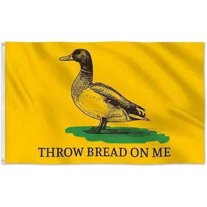 Throw Bread On Me Flag Funny Banner Dorm Man Cave Room Decoration 60X40 Gift Wall