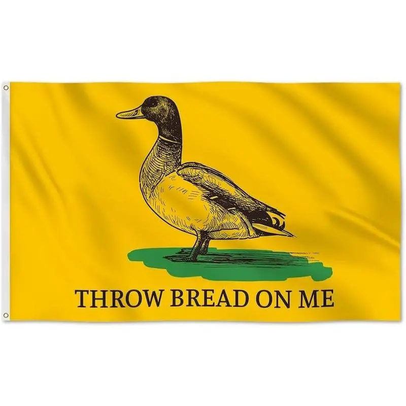 Throw Bread On Me Flag Funny Banner Dorm Man Cave Room Decoration 60X40 Gift Wall