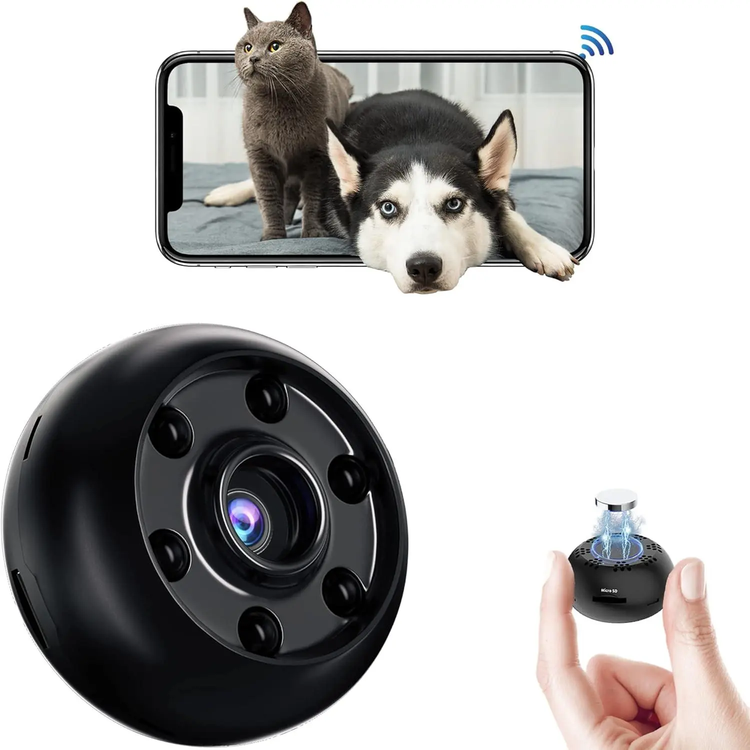 WiFi Mini Spy Camera Wireless HD 1080P Small Camera With Motion Detection For Home Security And Outdoor Nanny Cams