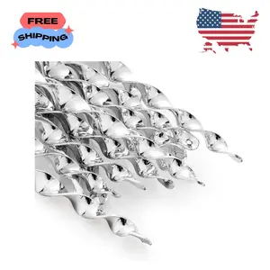 15 Pack Bird Reflectors for Outside, Weather-Resistant Reflective Rods, Silver