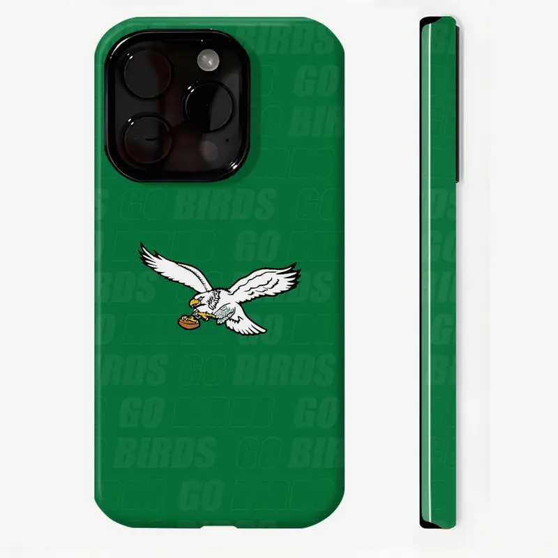 Go Eagles Football Smartphone Casing - Shockproof Dual-Layer Shell with Soft TPU, Hard Bumper, Scratch Resistant & MagSafe Magnetic Protection for iPhone 7,8,X,XR,XS Max,11,12,13,14,15,16,17,18 Pro,Pro Max,Plus,Air | Mobile Phone Accessories