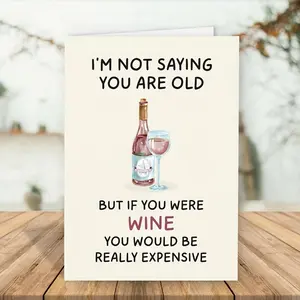 Funny Birthday Card for Husband Wife Boyfriend Girlfriend Siblings Grandparents, Funny Dad Card, Unique Thank You Card, Humorous Greeting Card