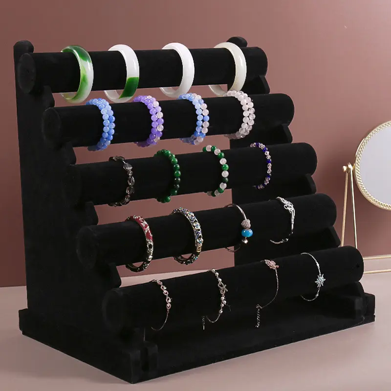 Five layer bracelet rack jewelry rack, detachable velvet bracelet rack, watch display rack, storage headband bracelet storage rack, bracelet accessory rack, jewelry display cabinet, perfect gift for mothers and ladies