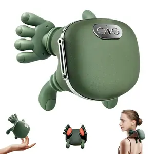 Professional handheld neck massager, with realistic touch, effectively relieves muscle pain, simulates deep tissue massage by human hands, has three-speed settings that can be adjusted, suitable for home or office use, powered by USB, an excellent gift!
