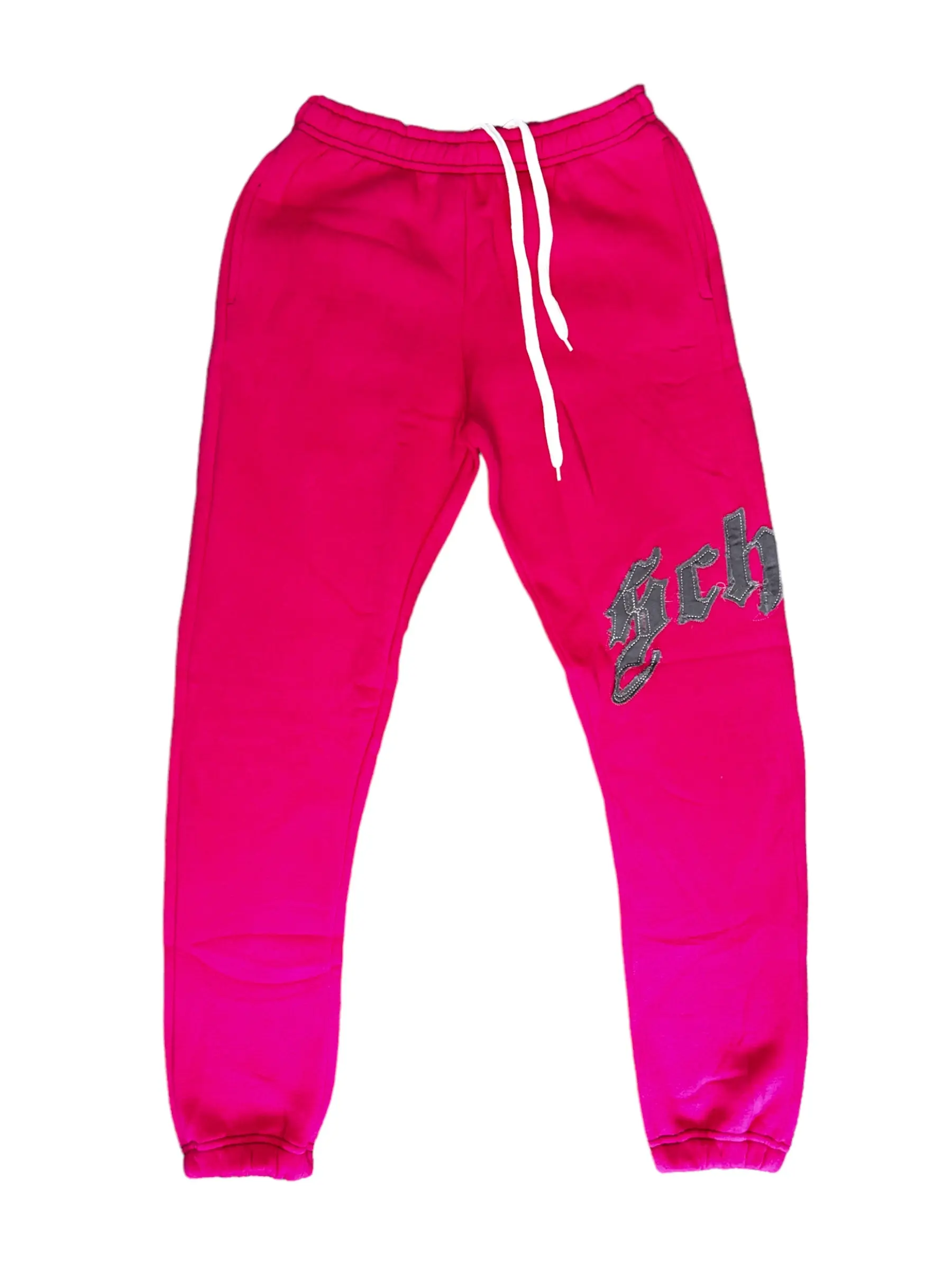 Distressed Sweatpants  - Hot Pink