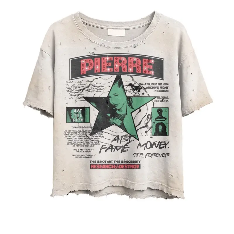 Pierre Armand Vintage Crop Tee