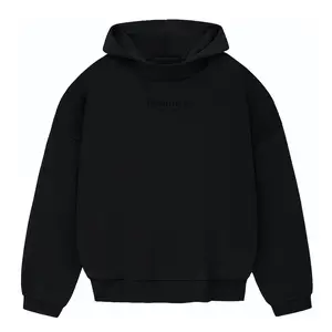 Fear of God Essentials Small Logo Hooded Sweatshirt Jet Black