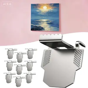 Heavy Duty Damage-Free Wall Hangers Kit: Holds up to 40 lb for Large Canvas Picture Frames, 18"x24" Artwork - Easy to Install and Remove, 20-Pack Claw Hook Set for Room Décor and Wall Mounting