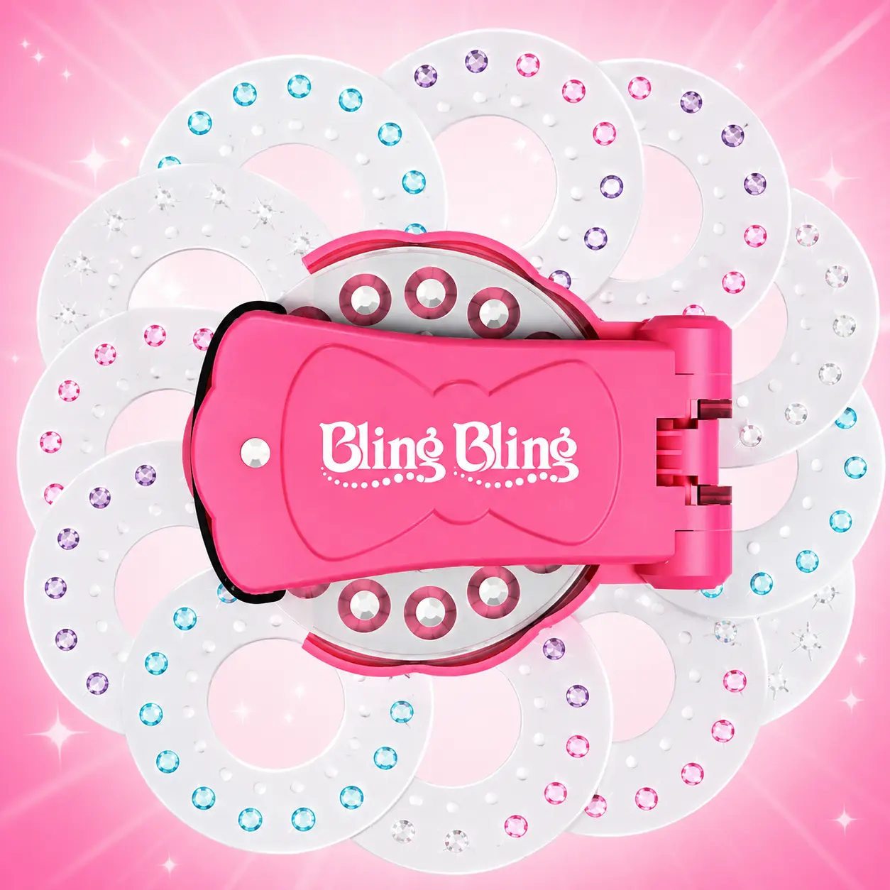 Sparkling Hair Gem Styling Kit with 180 Colorful Gems, Bling Bling Hair Gem Applicator, No-Heat Hair Decoration Tool for Hair, Clothes & Accessories, DIY Fashion Gift for Girls & Women, Christmas, Birthday & Valentine's Day