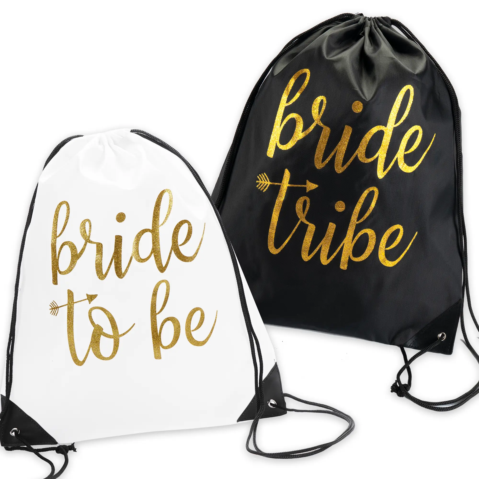 Bachelorette Bag Set- Bride and Bride Tribe Drawstring bags
