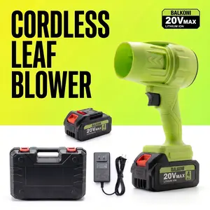 BALKONI Cordless Leaf Blower Electric Jet Blower Portable Dust Cleaner Handheld Blowers Air Duster Adjustable Speed for Drying Patio Cleaning Green