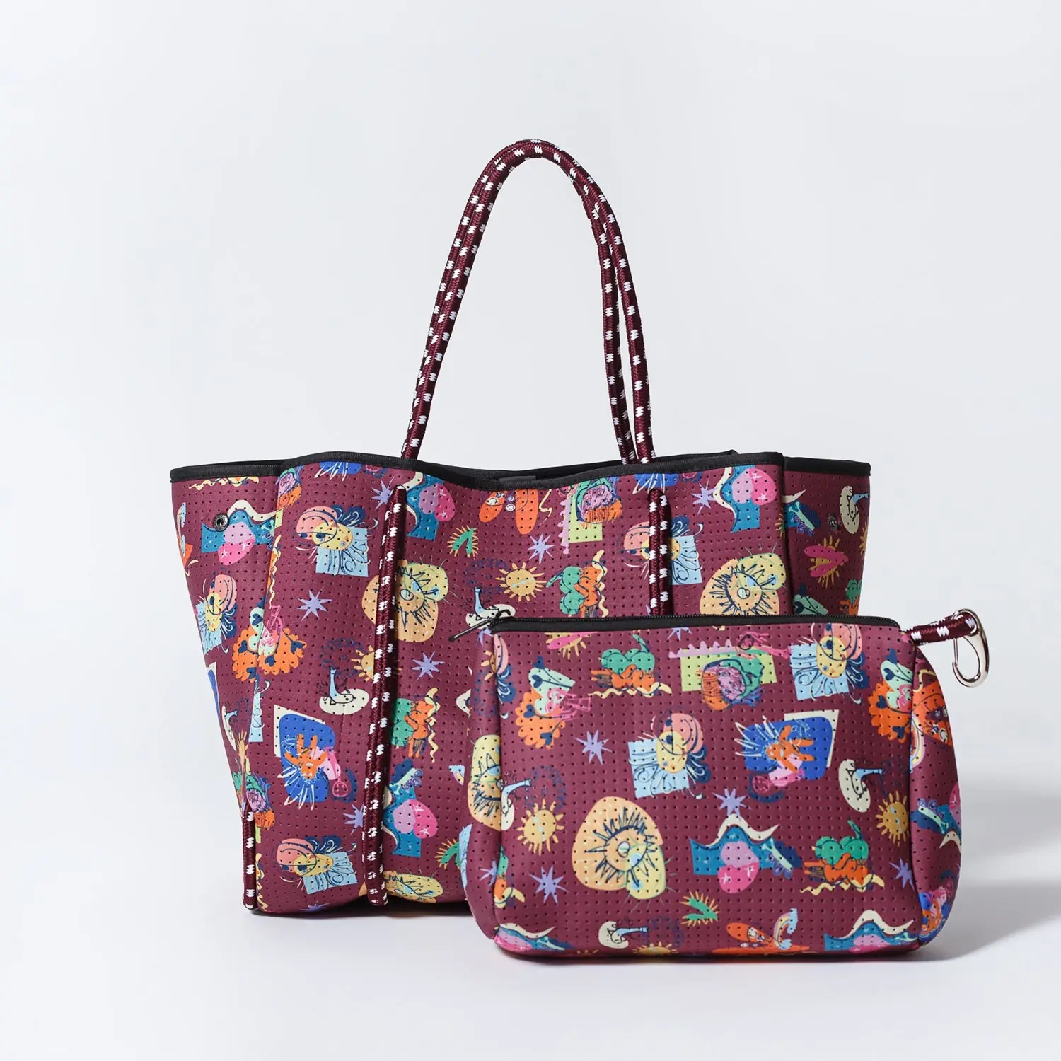 CONSTRUYENDO FUTURO BURGUNDY BASIC SET - EVERYDAY TOTE AND POUCH