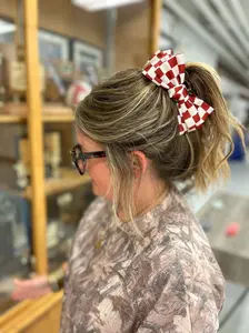 Checkered Bow Clips