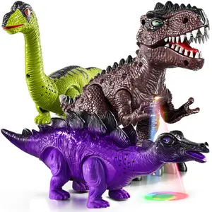 Toddler Approved! 3-in-1 Electric Moving Dinosaur Toys with Realistic Walking & Roaring Sounds | Fun Educational Playset for Kids | Perfect Birthday Gift for Boys 3-8 Years Old