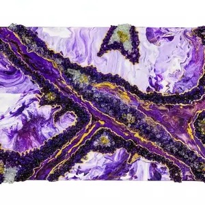 "River of Amethyst" - Purple Geode Original Resin Art