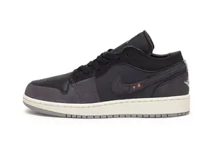 Youth Jordan 1 Low SE Craft Blck/Cmnt Grey-Lt Graphite (DV0478 001) (GS)