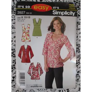 Simplicity 3927 It's So Easy Misses Tunic Top Size 10-18 NEW
