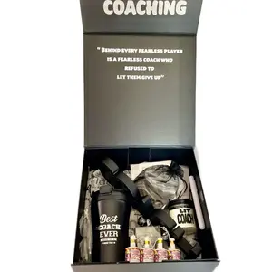 Coach Large Appreciation Box - 10x10 Magnetic Box with Inspirational Quote, Coach Stand, White Marker, Thank You Keychain, Coach Candle, Thank You Card, Desk Stand for Coaches & Teammates