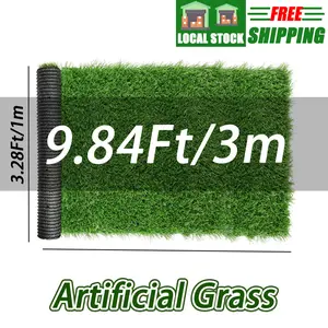 9.84*3.28Ft, Artificail Grass, Grass Turf Wall Decoration, High Grass Panel, Green Pet Mat, Floor Decoration Cover, for Patio, Wall Hanged Decor, Wedding, Free Tailored Grass
