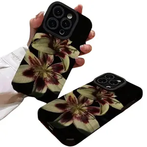 Cell Phone Case for IP 17/16/15/14/13/12/11 Series (Pro, Pro Max & Standard) - Vintage Floral Pattern, Military-Grade Shockproof Drop Protection, Scratch Resistant Flexible TPU Cover