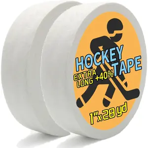2 Rolls Multipurpose Cloth Hockey Grip Tape for Lacrosse Stick, Baseball Softball Bats, Rackets, Pullup Bars, Gardening Tools, Gym Sports Handle