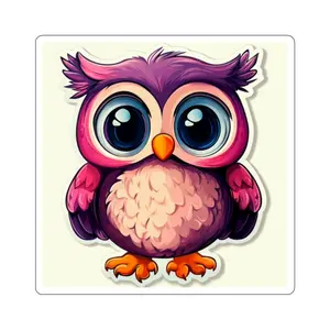 Purple Pink Owl Sticker