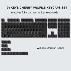 138 Keys Retro Brown Gray PBT Keycap Double Shot Cherry Profile Key Caps for Cherry MX Switches Mechanical Gamer Keyboard