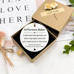 Difference Maker Definition Ceramic Ornament, Appreciation Gift, Coworker Gift Keepsake, Office Gift, Work Gift, Appreciation Gift Ceramic Sign Round Heart Star Ceramic Ornaments