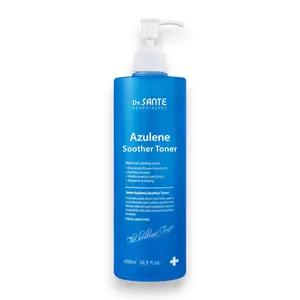 Dr. SANTE Azulene Soother Toner 500 mL | Korean Hydrating Toner with Hyaluronic Acid | Calming K-Beauty Skincare for Sensitive, Dry & Oily Skin | Good for Women and Men | Authentic Korean Skincare Curated by M5TR