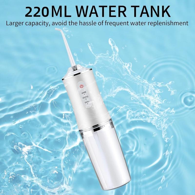 【1PCS】Wireless Electric Dental Floss Irrigator, Oral Irrigator, 3 Modes & 4 Jet Nozzles, Rechargeable Portable for Teeth and Gum Cleaning at Home or On-the-Go, Perfect for Personal Care, Personal Care Appliances, Holiday Gift Idea