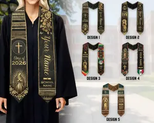 Custom Mexican Graduation Stole, Mexican Flag Graduation Sash 2026, Mexico Pattern Stole, Custom Name & School Sash Senior Graduation Gift