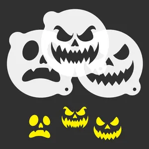 Spooky Pumpkin Coffee Stencils